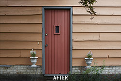 house door after painting