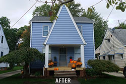 wood siding after painting